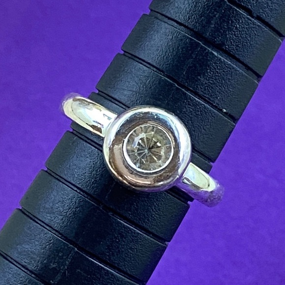 💛 Classic Sterling Silver Solitaire Bezel Set CZ Ring - Picture 6 of 6